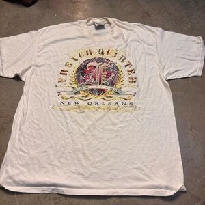 Vintage French Quarter New Orleans Louisiana T-Shirt Lee USA Size XXL